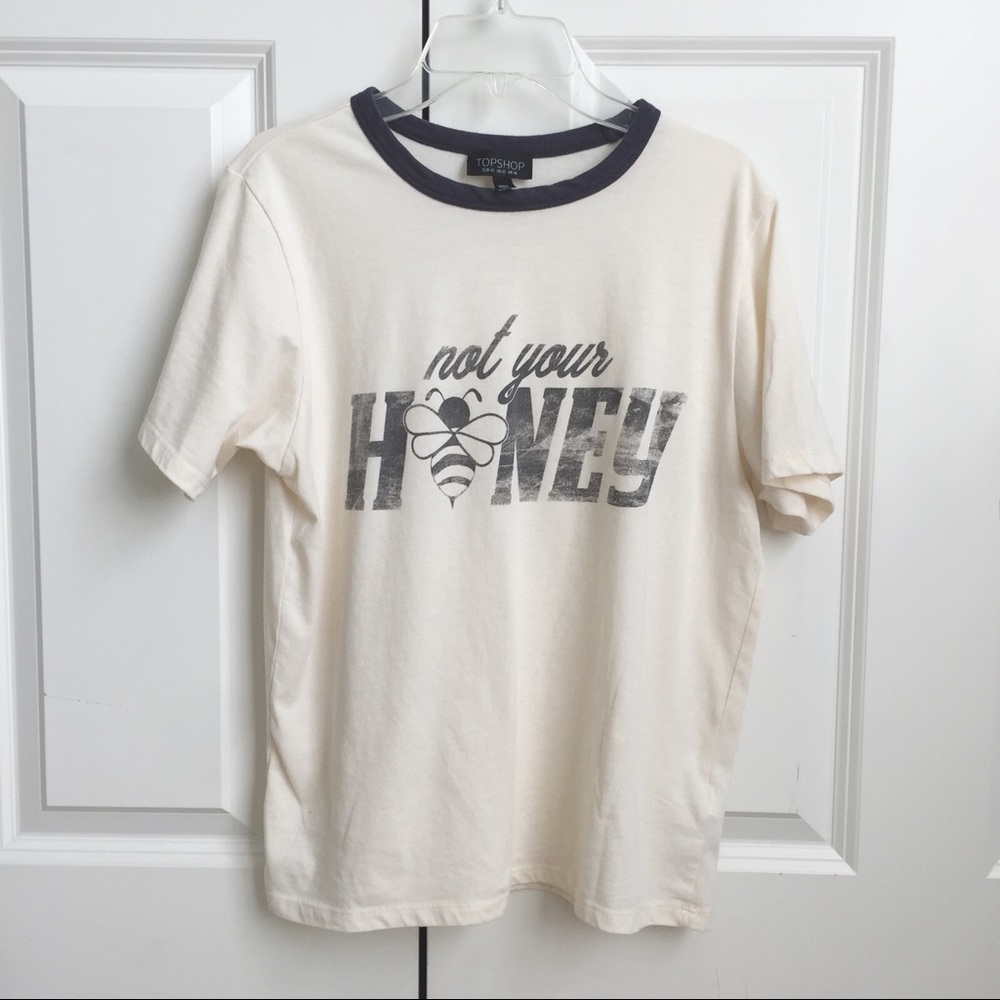 Topshop 'Not your Honey' Ringer Tee - Picture 2 of 2